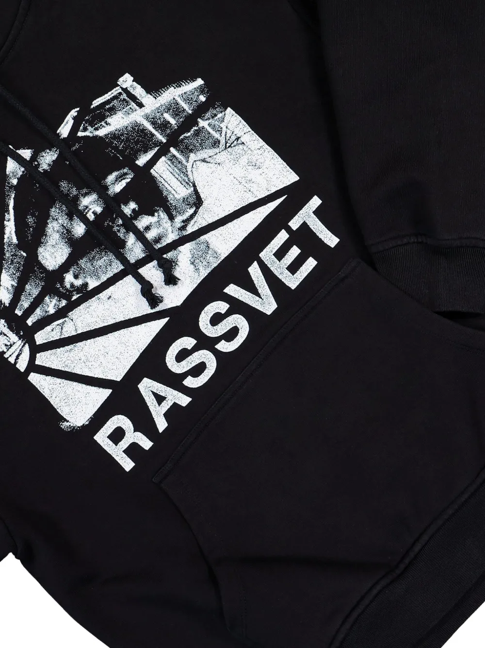 RASSVET Heritage grafische print hoodie Zwart
