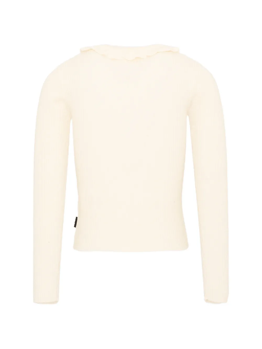 Molo Geribbeld vest met ruches Beige