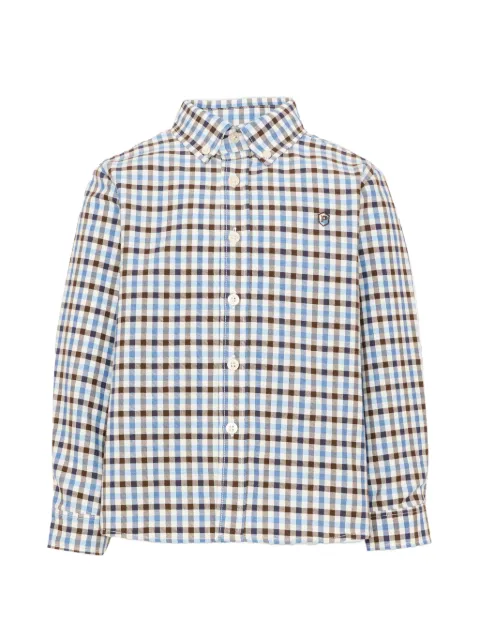 Patachou gingham button-down shirt