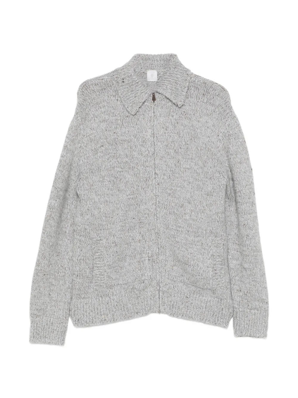 Eleventy zip-up knitted cardigan - Grey