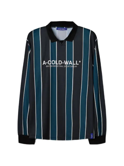 A-COLD-WALL* Loft LS striped long-sleeve polo shirt