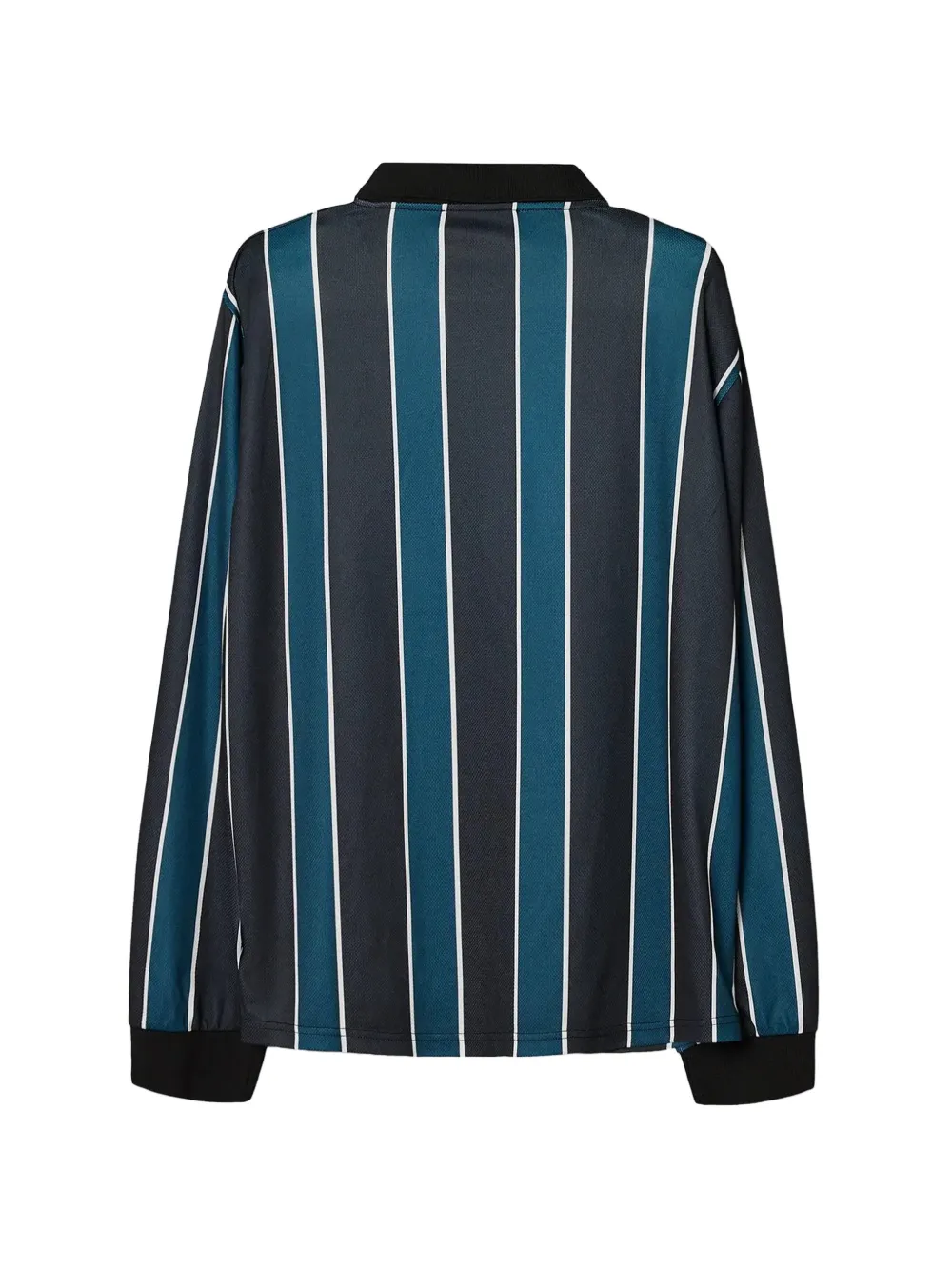 A-COLD-WALL* Loft LS gestreept poloshirt met lange mouwen Zwart