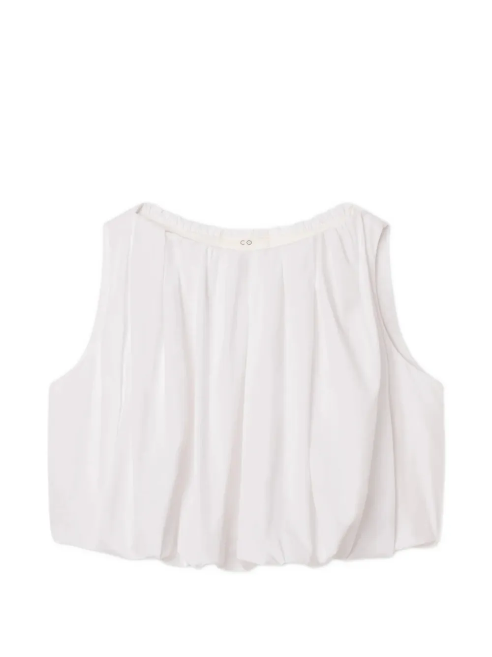 CO COLLECTION Bubble gathered sleeveless top - White