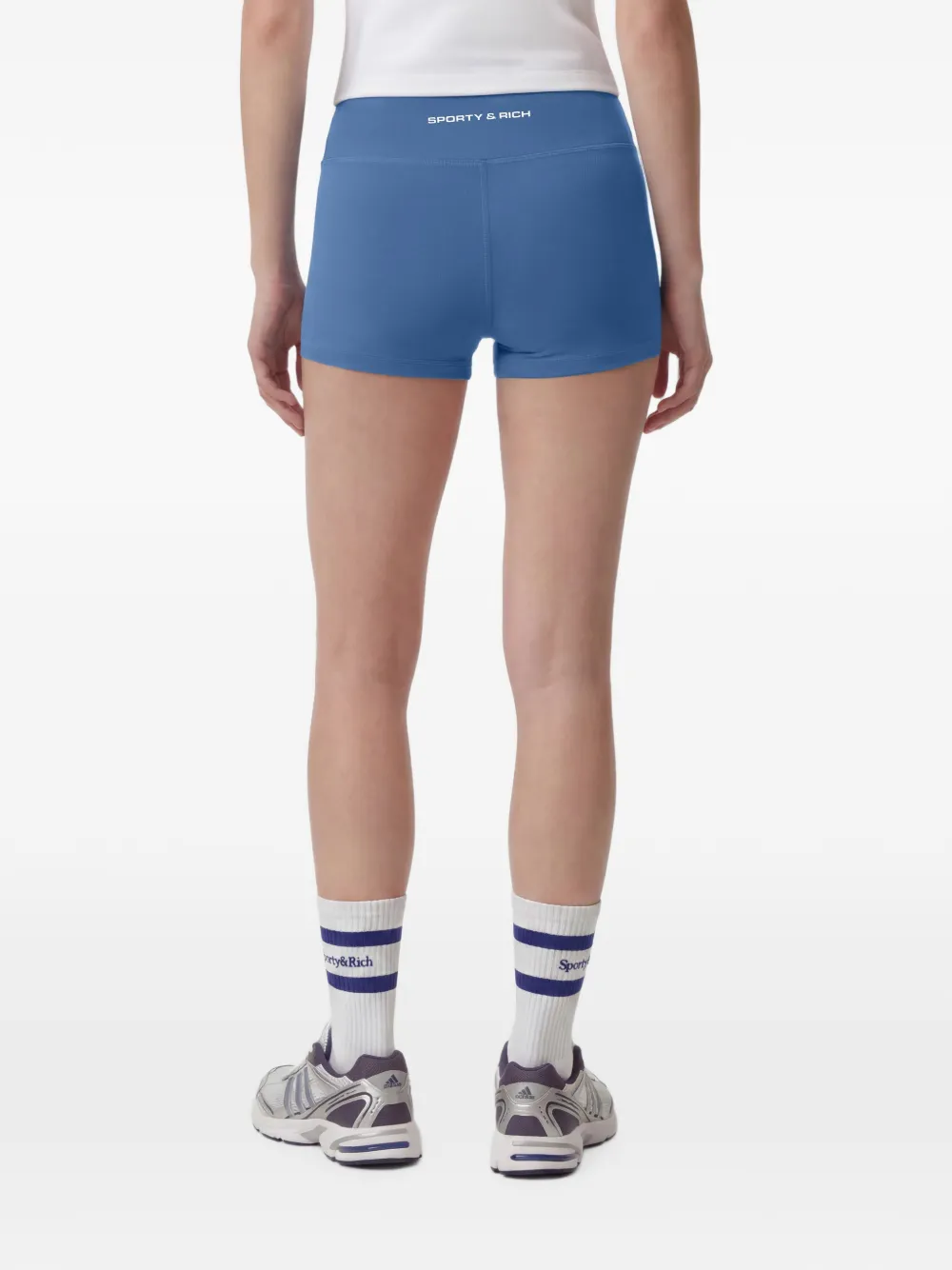 Sporty & Rich Shorts met zijstreep Blauw
