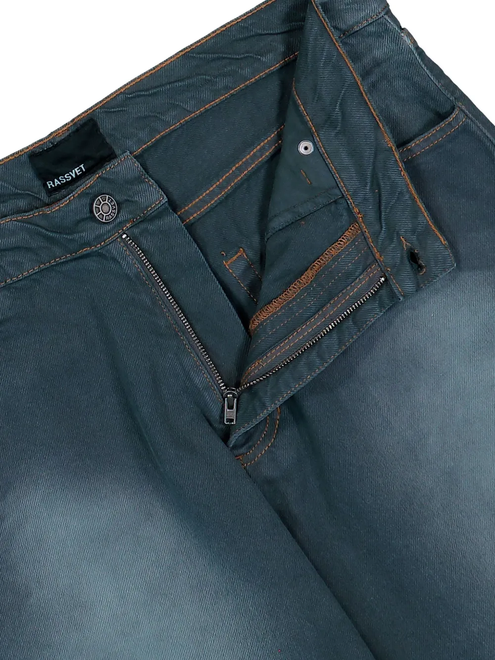 RASSVET Baggy jeans met geverfd effect Groen