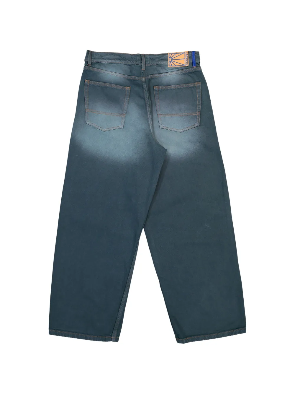 RASSVET Baggy jeans met geverfd effect Groen