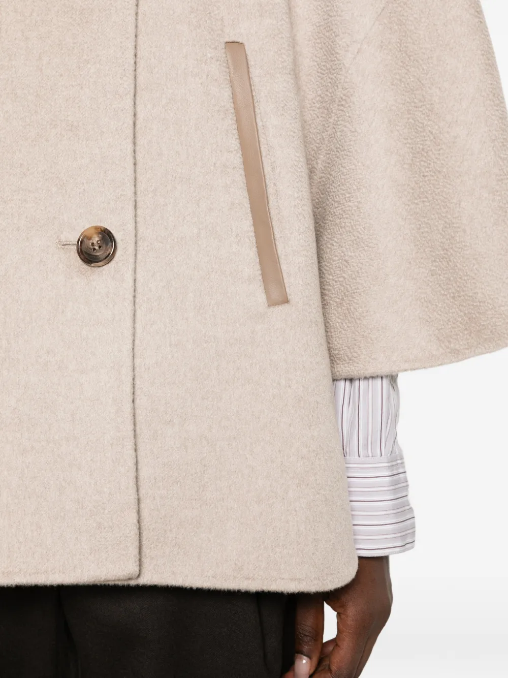 Max Mara MXAOspite double-breasted cape Beige