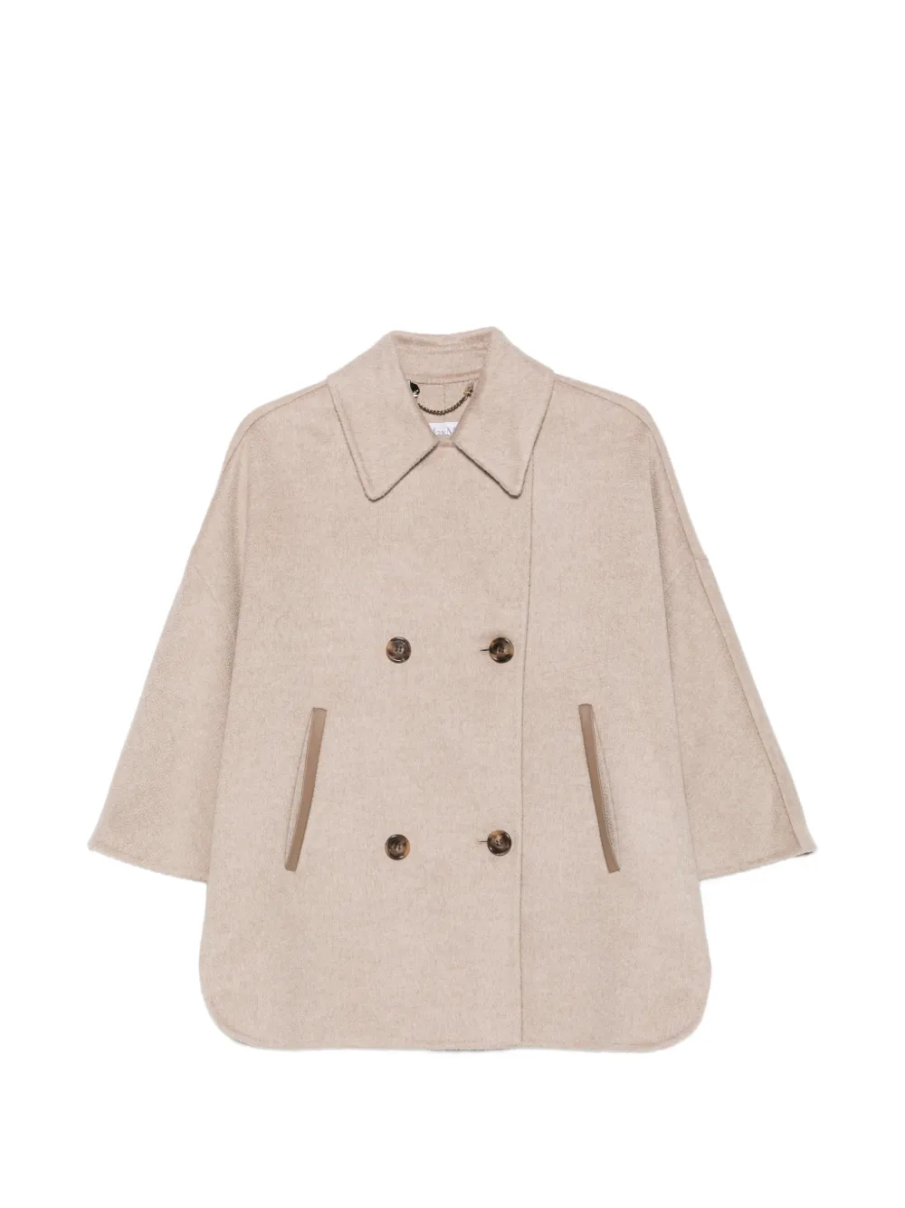 Max Mara MXAOspite double-breasted cape Beige