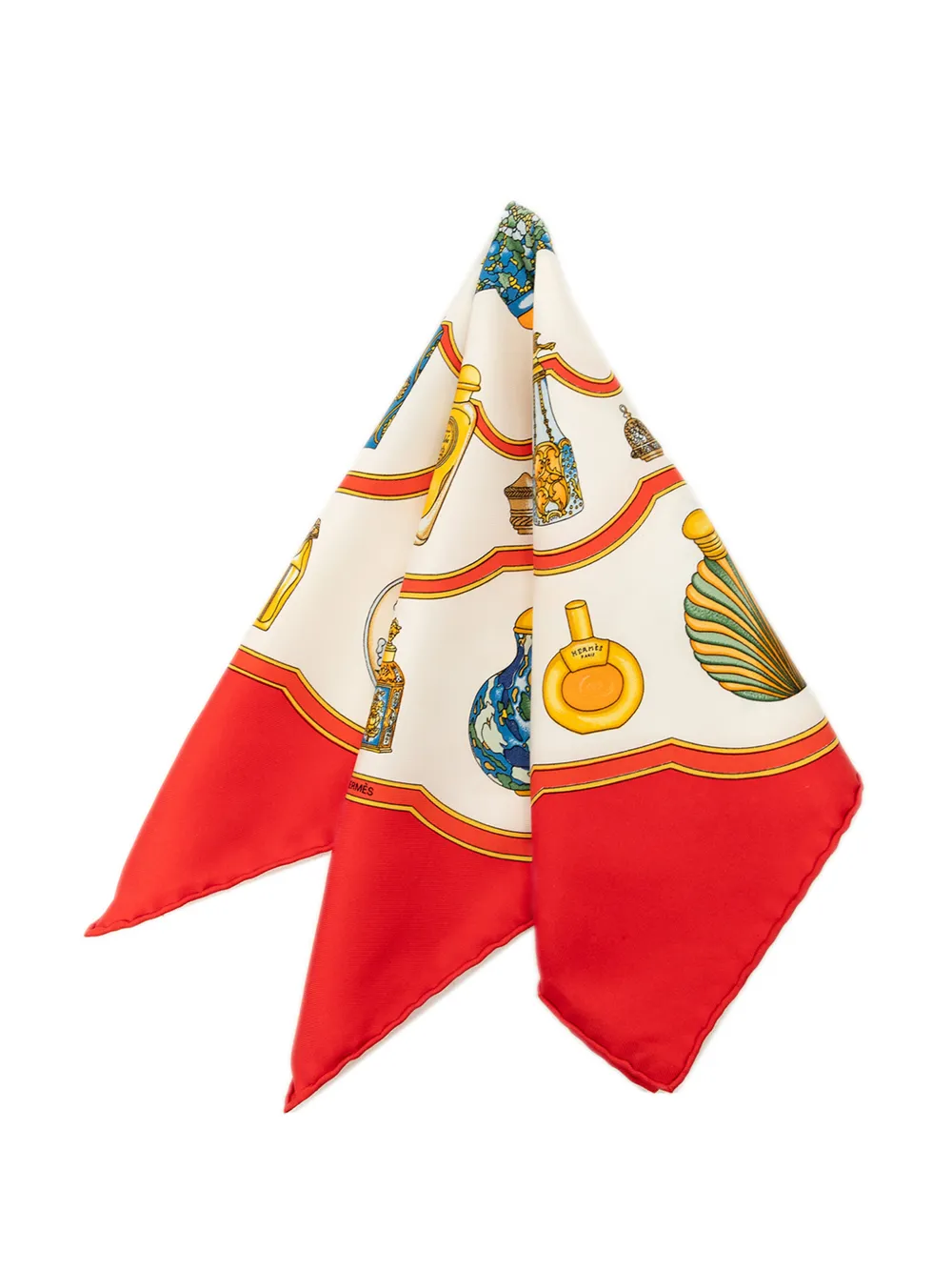 Hermès Pre-Owned 1980-2000 Qu Importe Le Flacon Silk handkerchief - Bianco