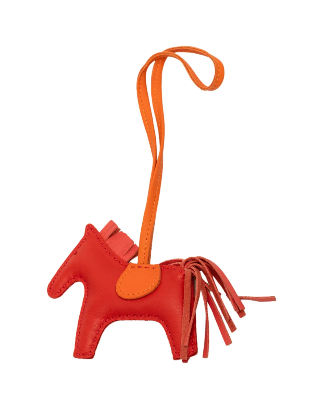 Hermès Pre-Owned 2005-2018 Milo Lambskin Grigri Rodeo Bag Charm PM key chain - Rosso