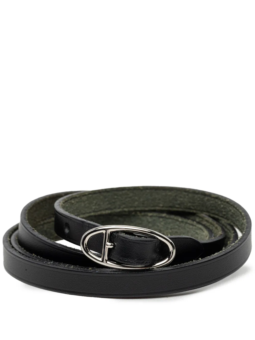 Hermès Pre-Owned 2006 Box Calf Triple Tour Wrap Bracelet costume bracelet - Nero
