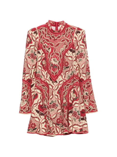 ALEMAIS Kenny floral-print flared-sleeve mini dress