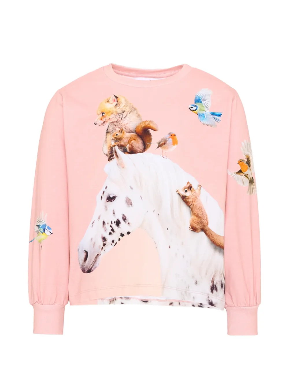 Molo animal-print long-sleeve T-shirt - Rosa