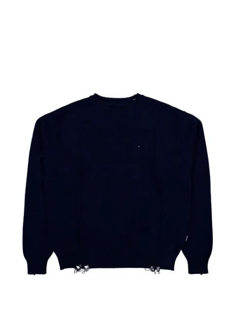  RASSVET distressed slogan-knit sweater