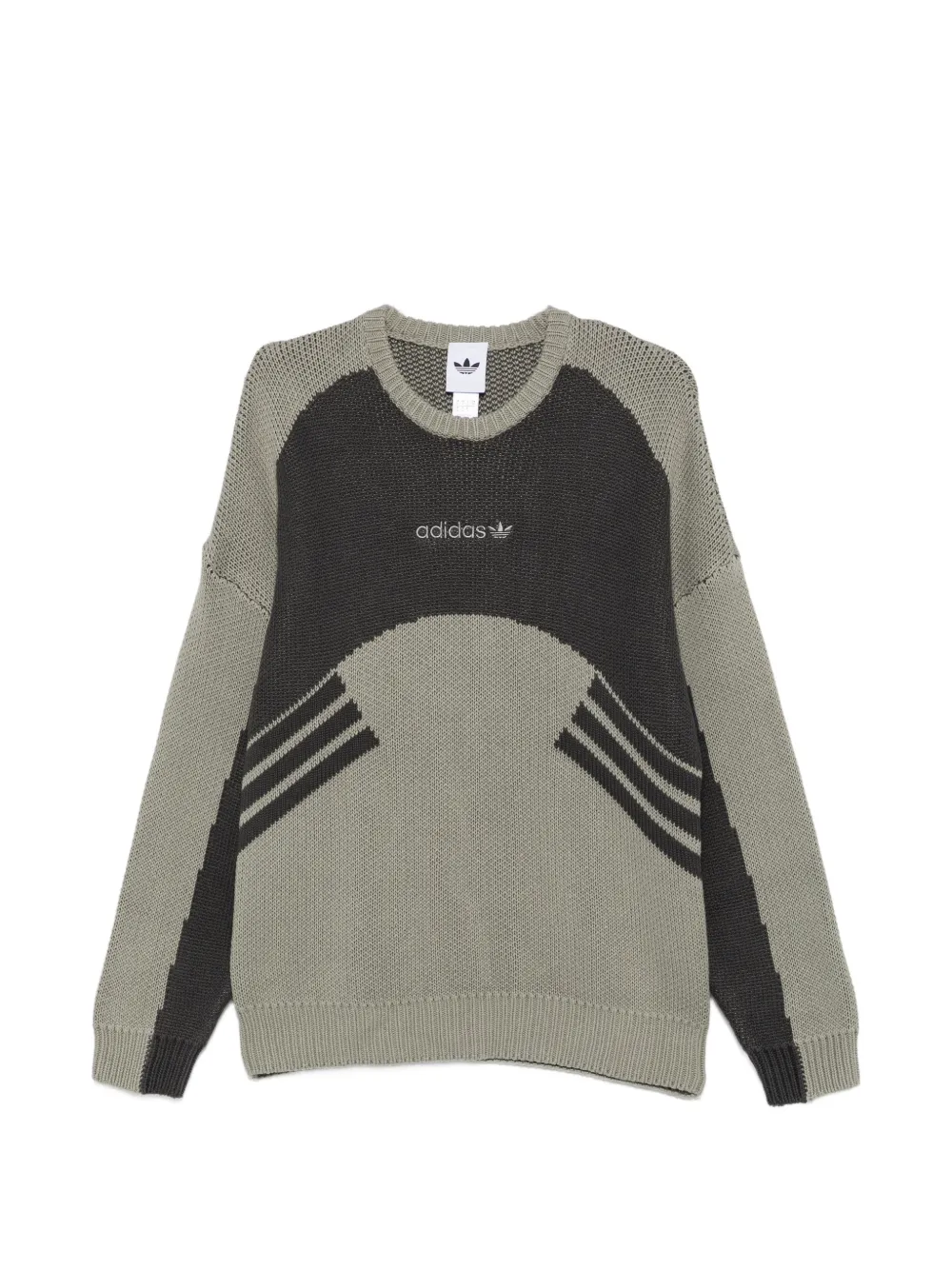adidas logo-embroidered intarsia-knit sweater