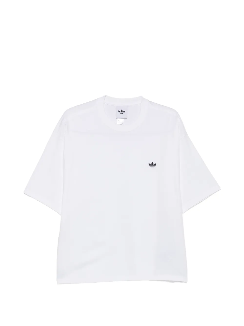 adidas logo-embroidered T-shirt - Bianco