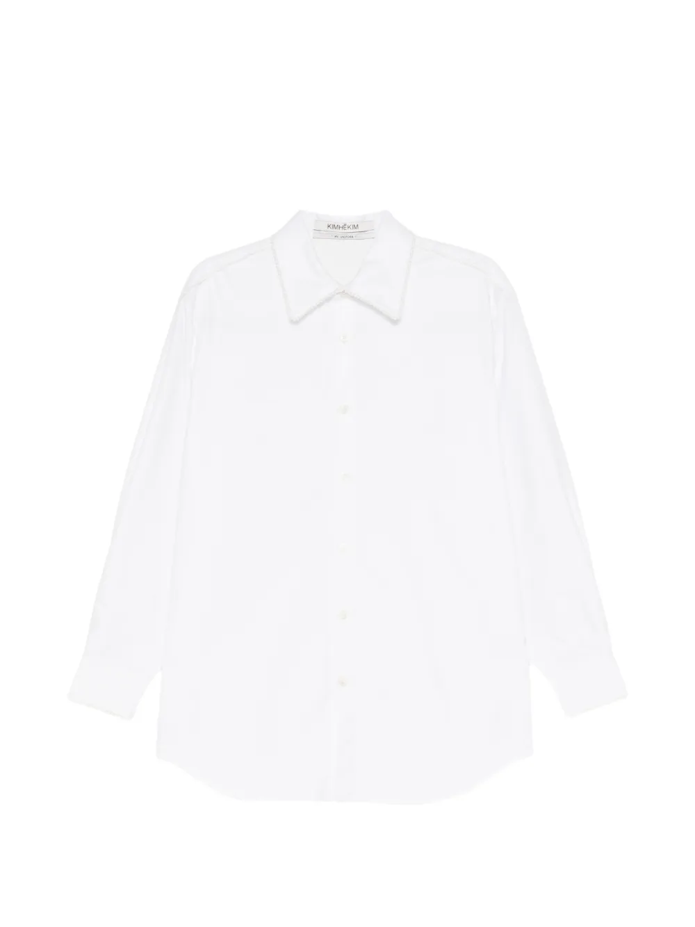 Kimhekim chemise à finitions en perles artificielles - Blanc Kimhekim chemise à finitions en perles artificielles - Blanc