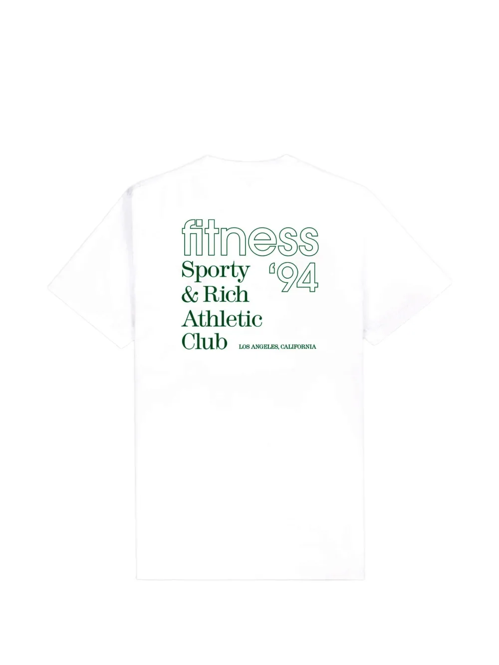 Sporty & Rich Fitness 94 T-shirt met logo-print Wit