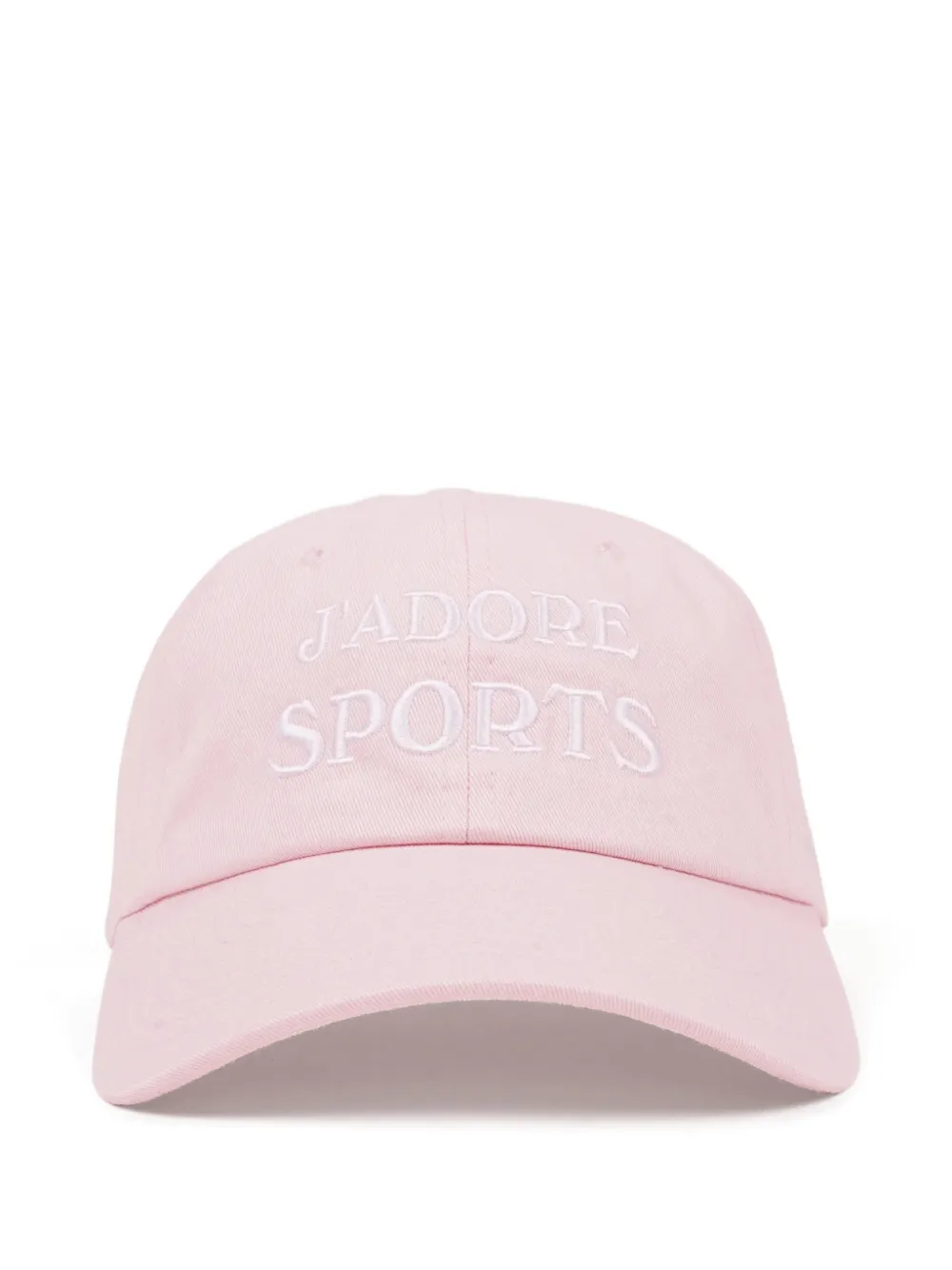 Sporty & Rich Cappello Jadore in cotone ricamato - Rosa