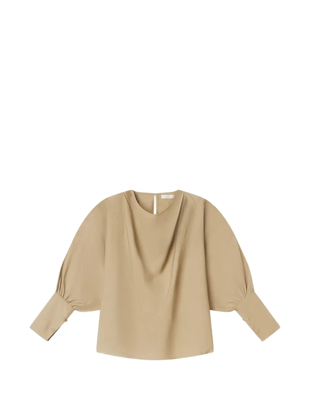 CO COLLECTION Top drappeggiato con maniche a pipistrello - Toni neutri