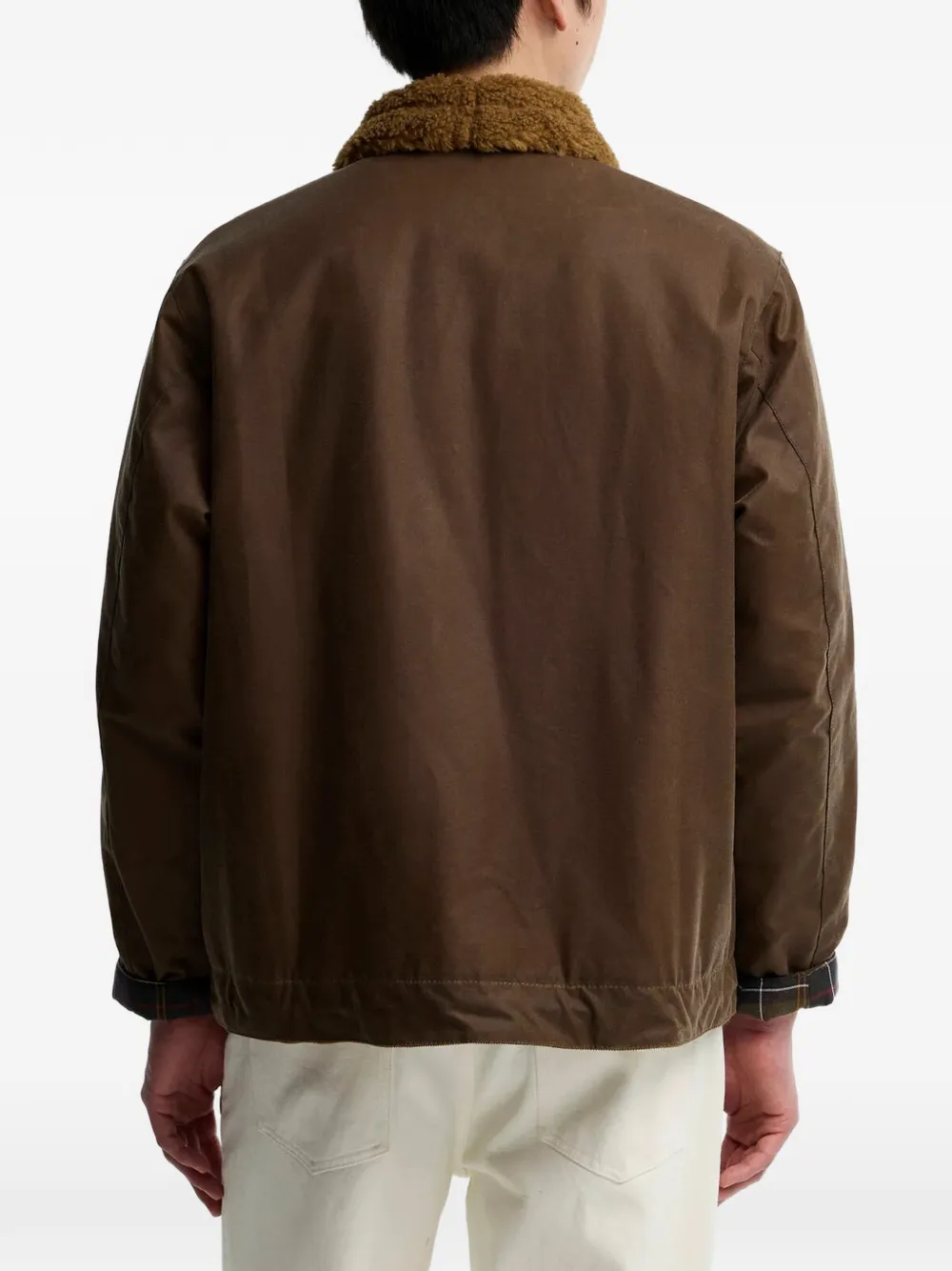 Barbour Jack met fleece kraag Bruin