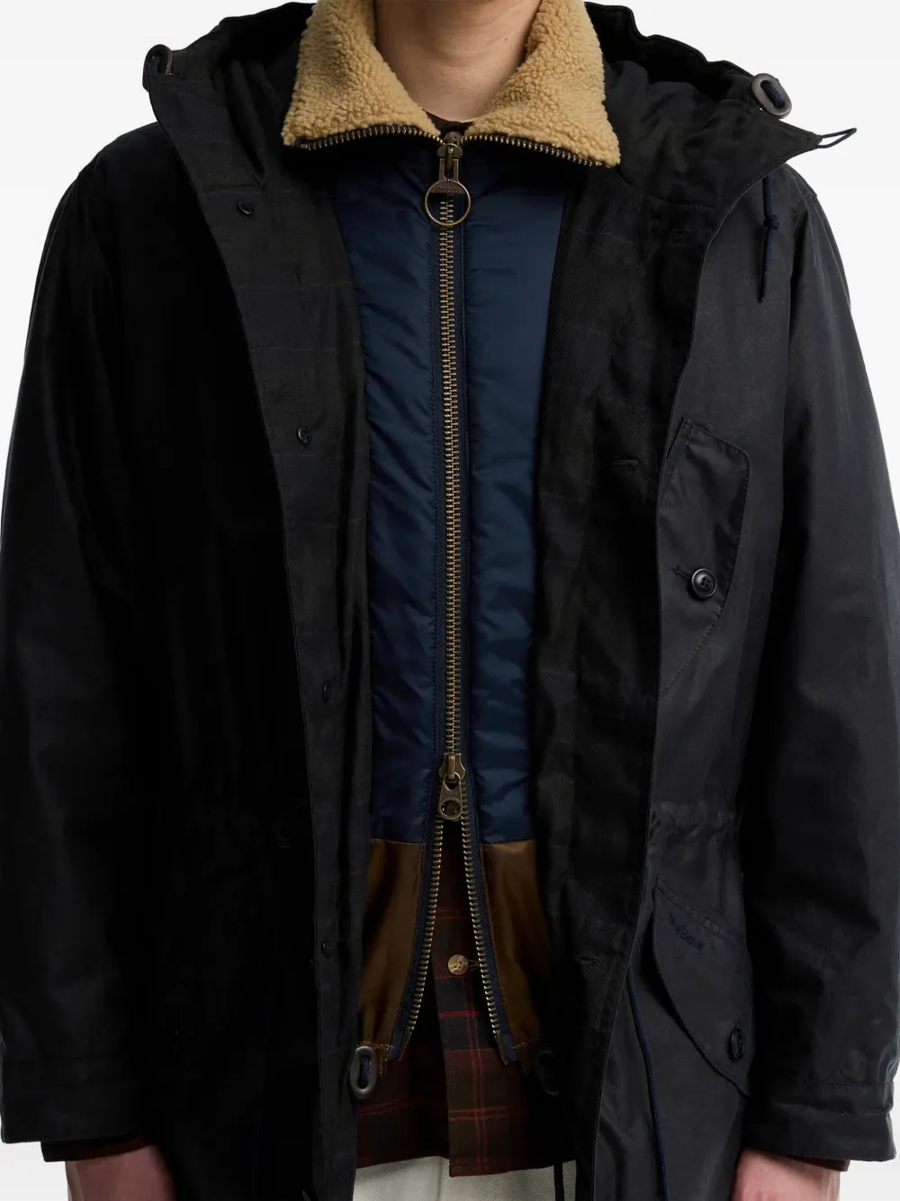 Barbour Ursula Waxed parka Zwart