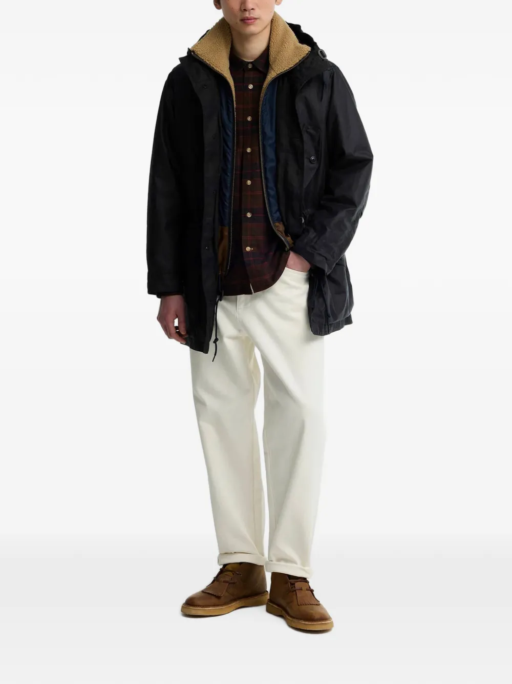 Barbour Ursula Waxed parka Zwart
