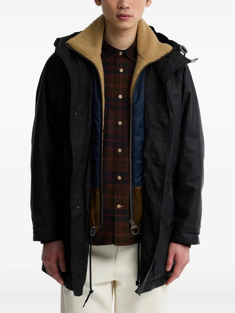 Barbour Ursula Waxed parka Zwart