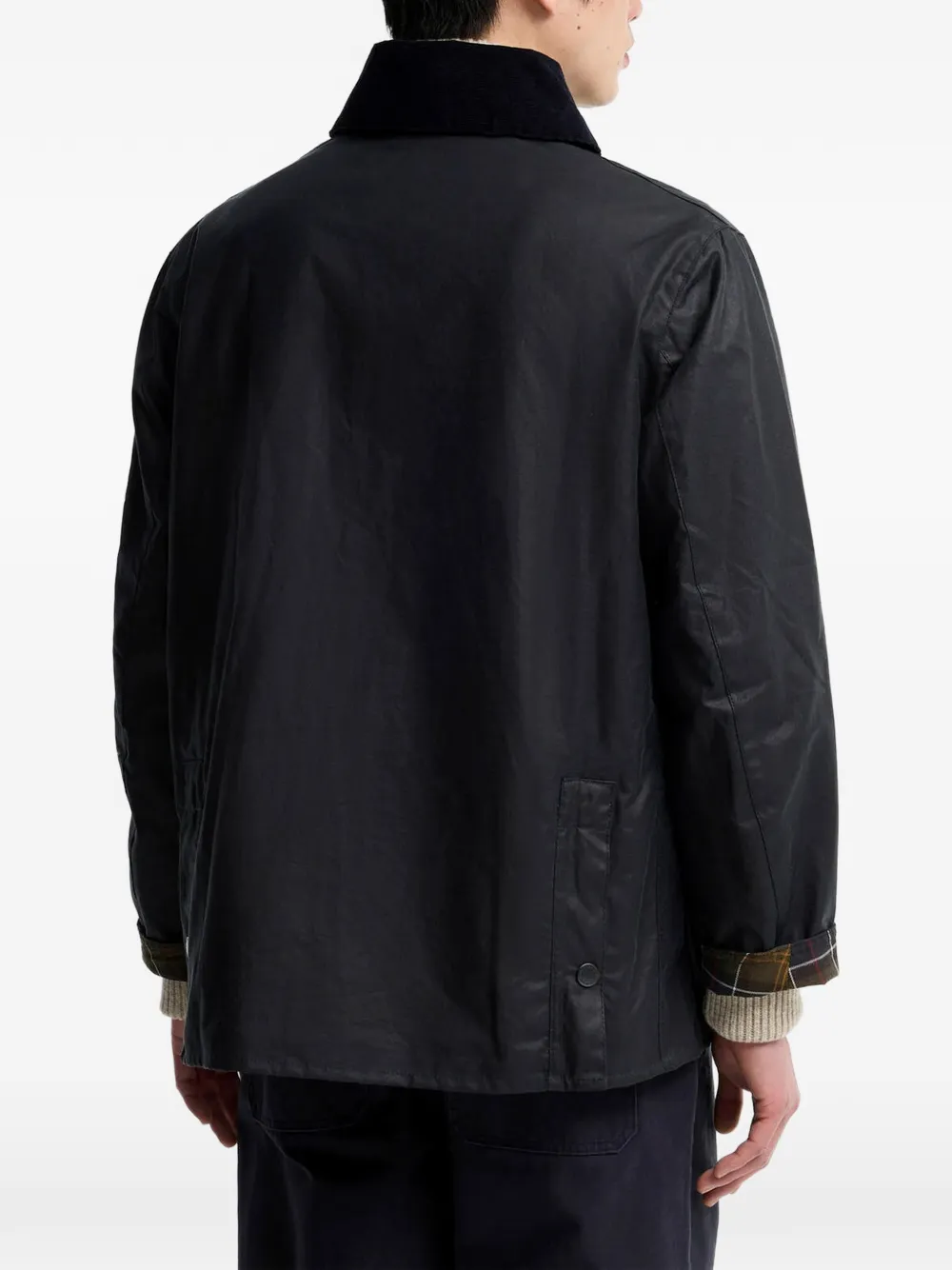 Barbour Macdale jack met ribfluwelen kraag van gewaxt katoen Blauw