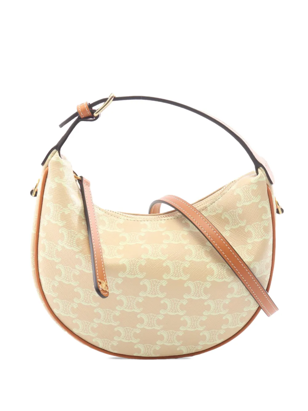 Celine Pre-Owned 2000-2026 Teen Lulu In Triomphe Coated Canvas satchel - Toni neutri