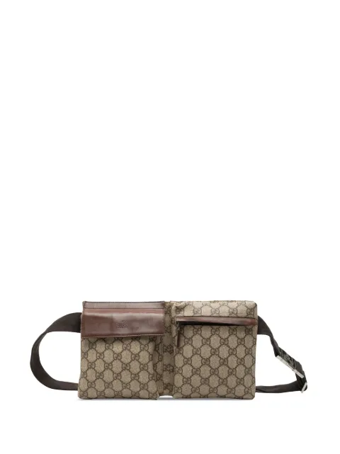 Gucci Pre-Owned 2000-2015 GG Supreme Double Pocket belt bag