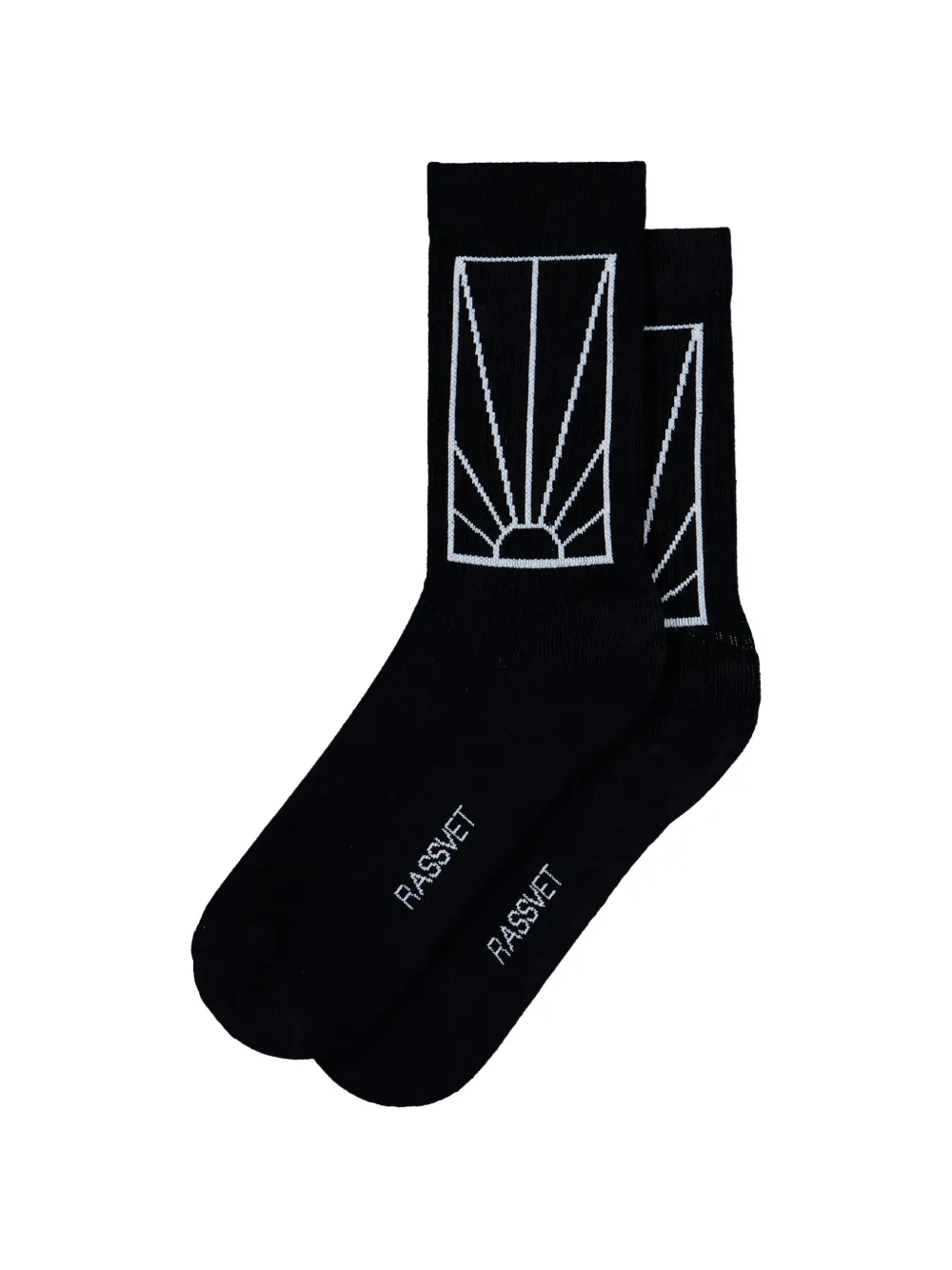 RASSVET Sokken met intarsia logo Zwart