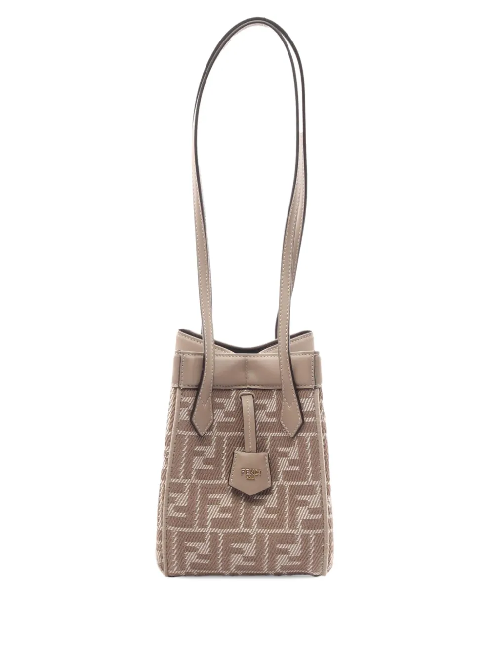 Fendi Pre-Owned 2010-2026 Mini FF Denim Origami shoulder bag - Toni neutri