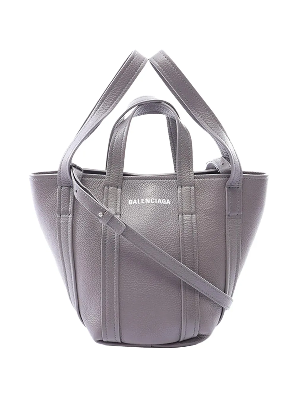 Balenciaga Pre-Owned 2018-2026 Leather Everyday North South Tote XS satchel - Grigio