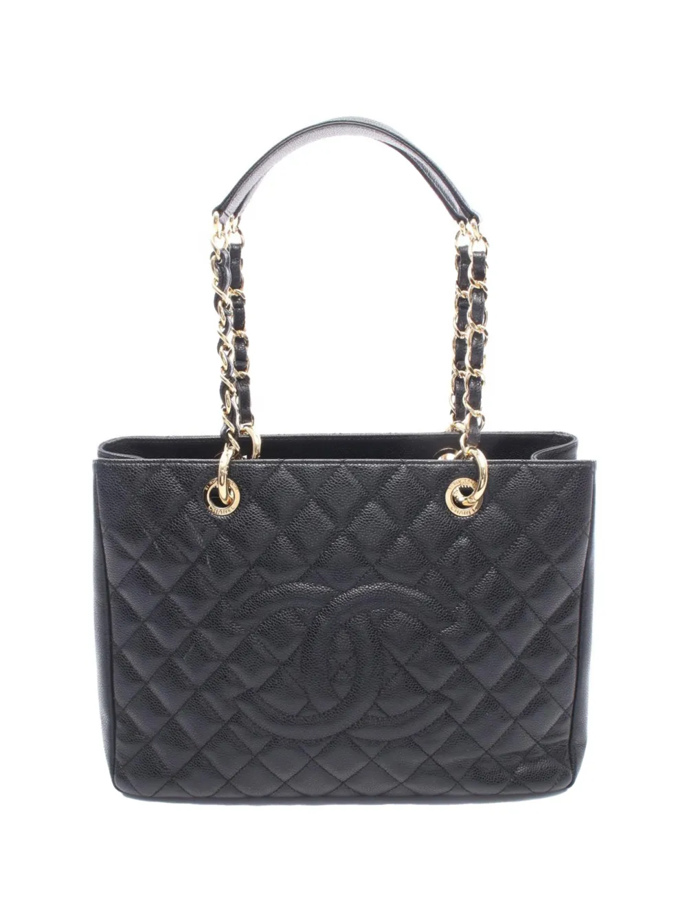 CHANEL Pre-Owned 2012-2013 Caviar Grand Shopping tote bag - Nero