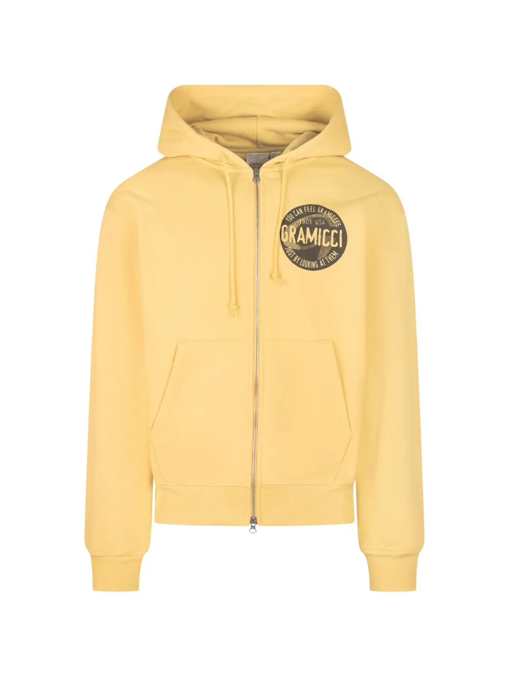 Gramicci Icon logo-print zip-up hoodie - Gelb
