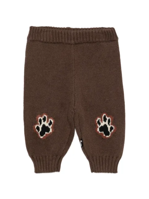 Molo paw-print knitted trousers