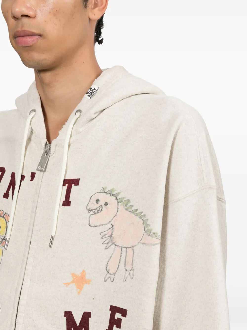 Maison MIHARA YASUHIRO Kids Doodle hoodie met rits Beige