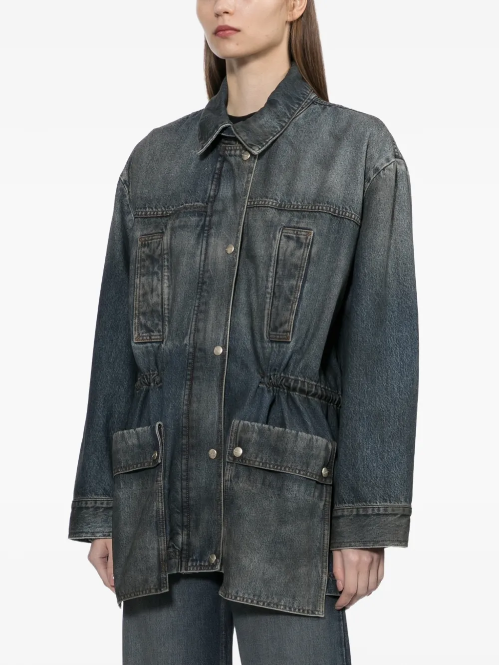 Halfboy Field Denim Jacket in Blue, view 3