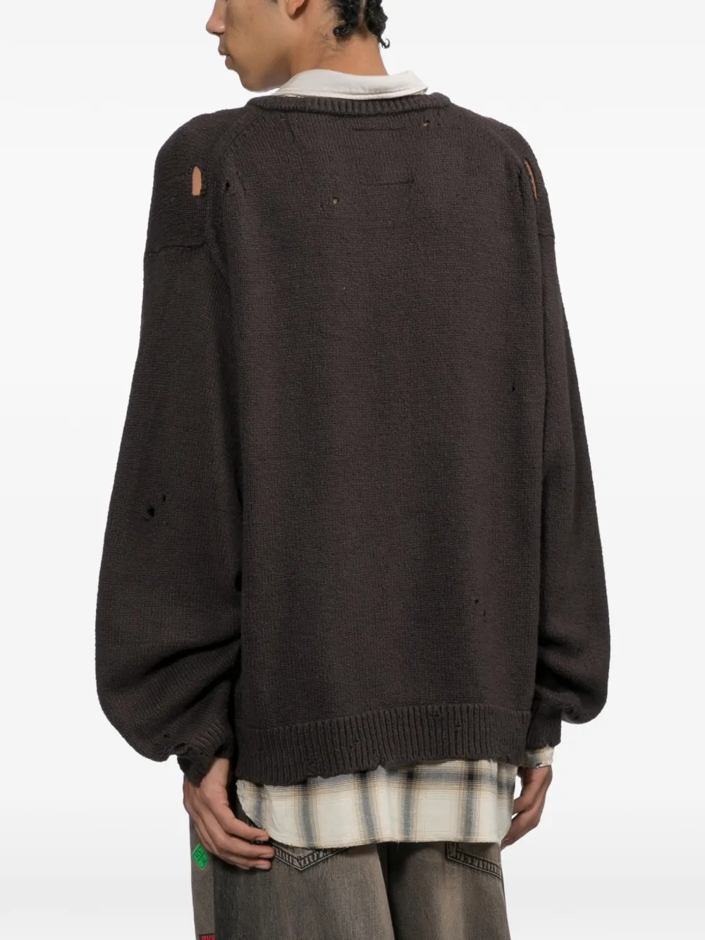 Maison MIHARA YASUHIRO triple layered collar sweater Zwart