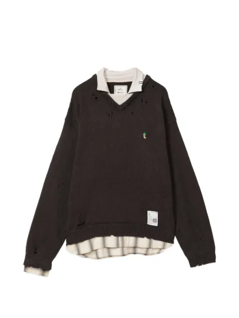 Maison MIHARA YASUHIRO triple layered collar sweater