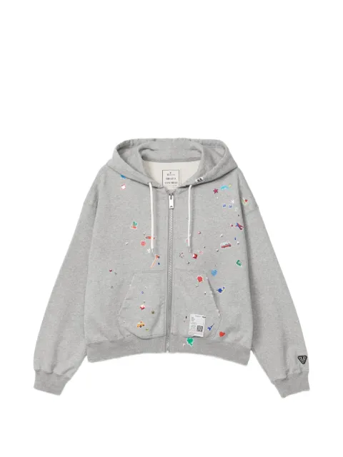 Maison MIHARA YASUHIRO kids sticker-printed zip-up hoodie