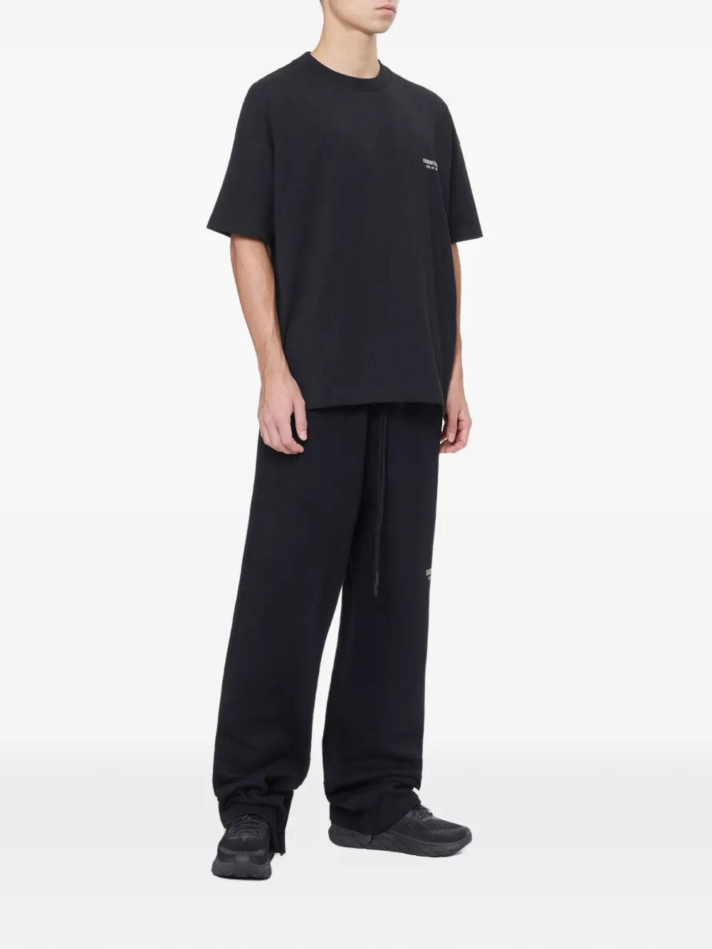 FEAR OF GOD ESSENTIALS Katoenen T-shirt met logoprint Zwart