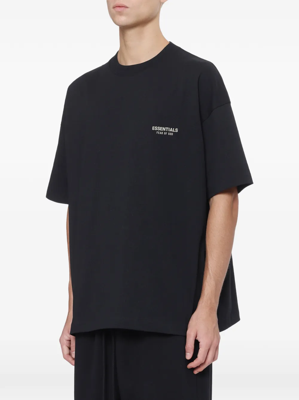 FEAR OF GOD ESSENTIALS Katoenen T-shirt met logoprint Zwart