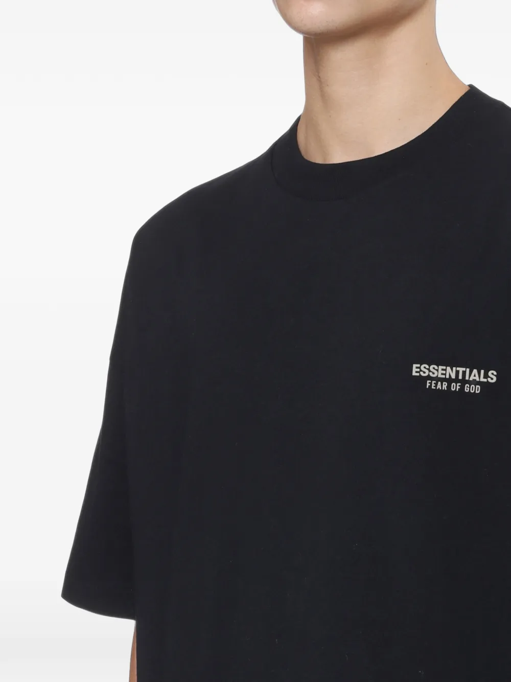 FEAR OF GOD ESSENTIALS Katoenen T-shirt met logoprint Zwart