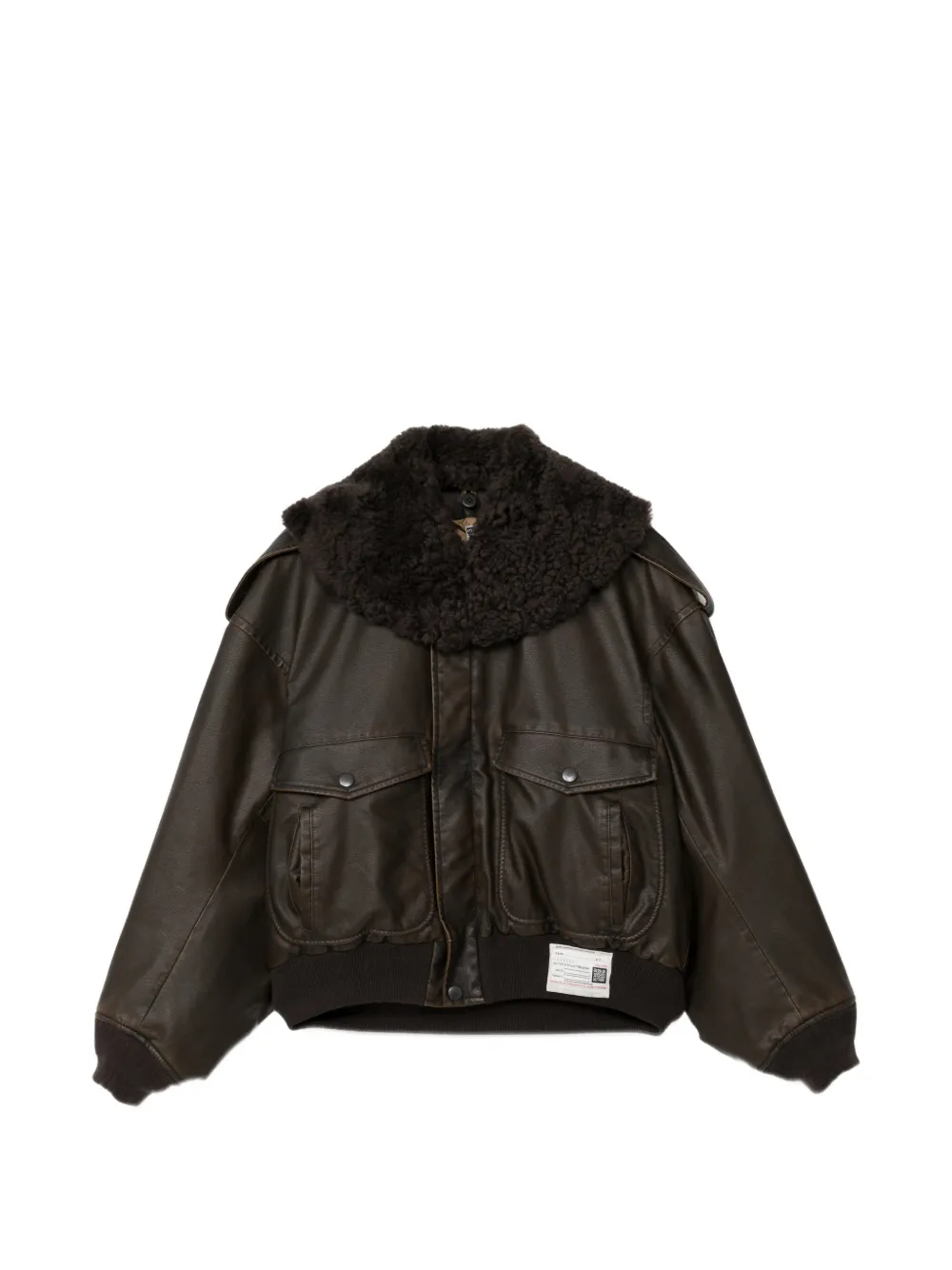 Maison MIHARA YASUHIRO Giacca con colletto rimovibile - Marrone