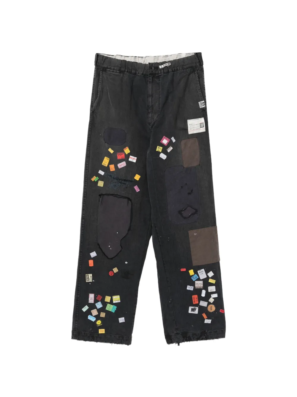 Maison MIHARA YASUHIRO Jeans con stampa - Nero