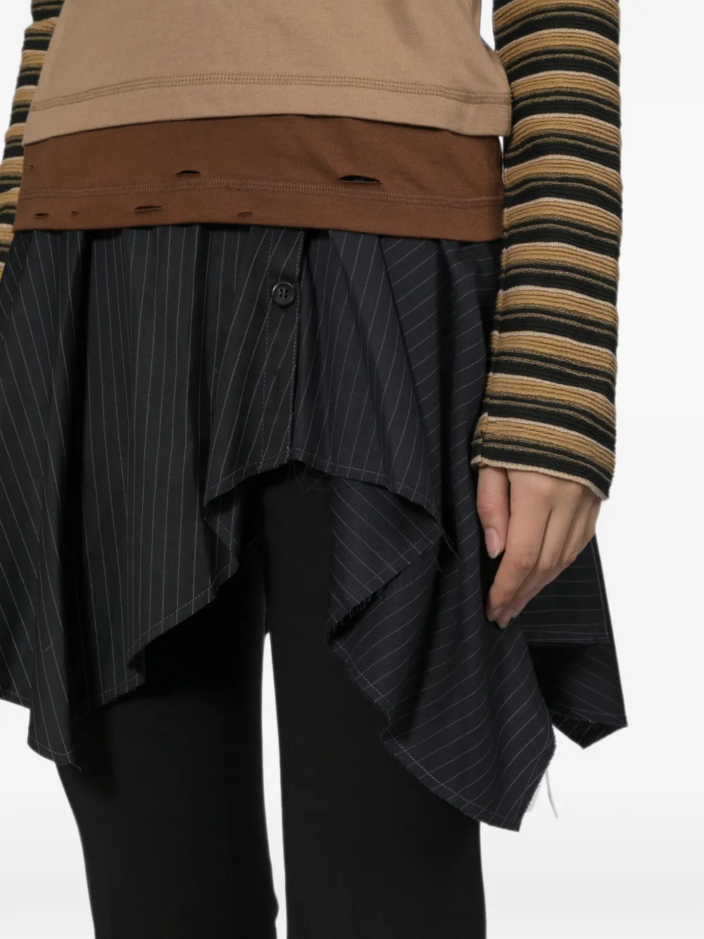 Andersson Bell Asymmetrische gelaagde broek Blauw