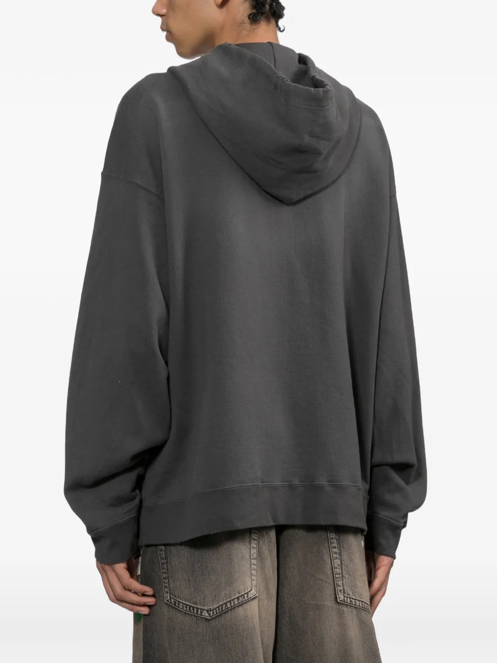 Maison MIHARA YASUHIRO Kids Doodle hoodie met print en rits Grijs