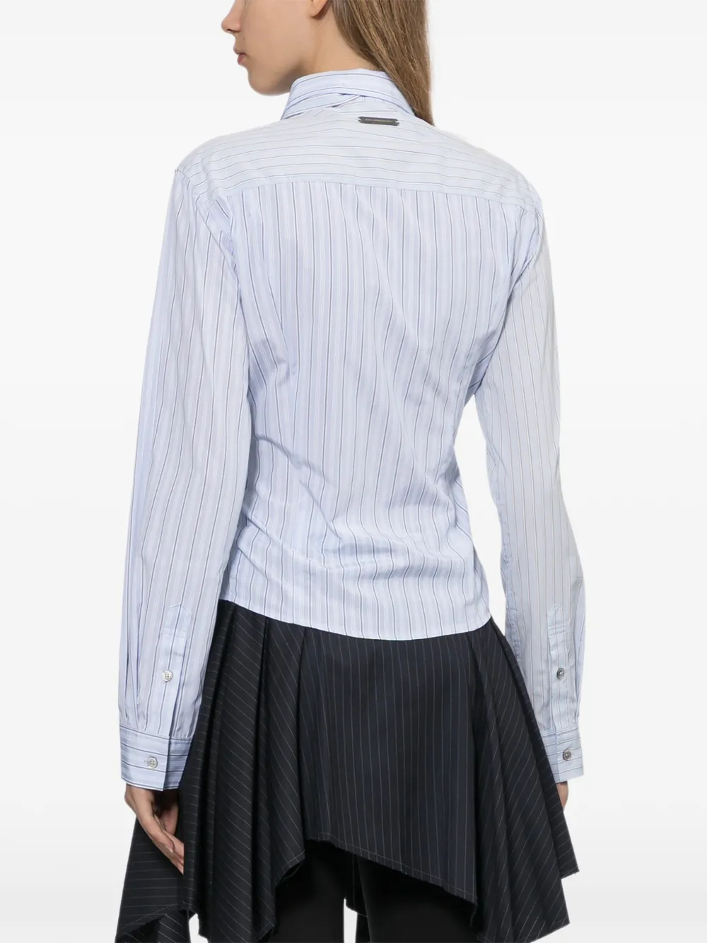 Andersson Bell Gestreepte gesmockte blouse Blauw